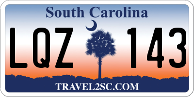 SC license plate LQZ143