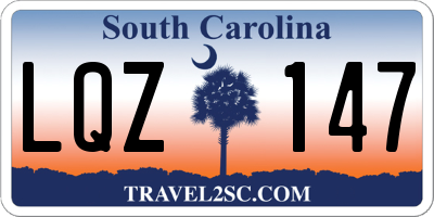 SC license plate LQZ147
