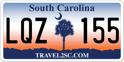 SC license plate LQZ155