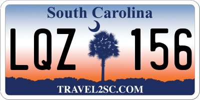 SC license plate LQZ156