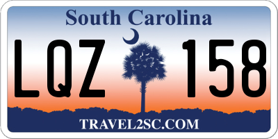 SC license plate LQZ158