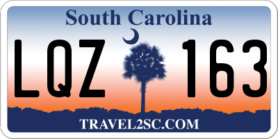SC license plate LQZ163