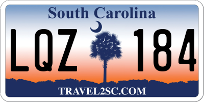 SC license plate LQZ184