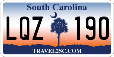 SC license plate LQZ190