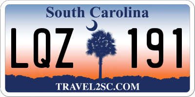 SC license plate LQZ191