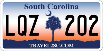 SC license plate LQZ202