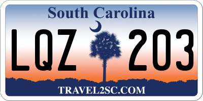 SC license plate LQZ203
