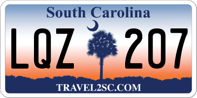 SC license plate LQZ207