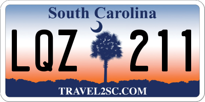 SC license plate LQZ211