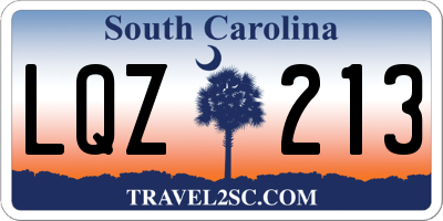 SC license plate LQZ213