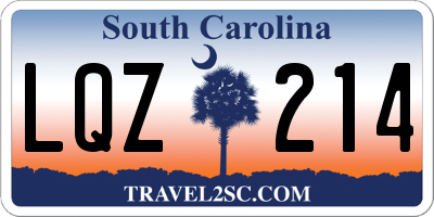 SC license plate LQZ214