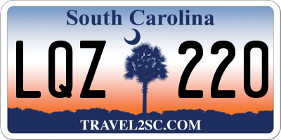 SC license plate LQZ220
