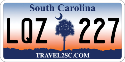 SC license plate LQZ227