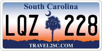 SC license plate LQZ228