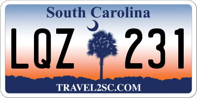 SC license plate LQZ231