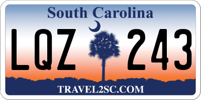 SC license plate LQZ243