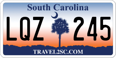 SC license plate LQZ245