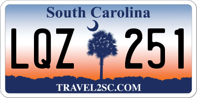 SC license plate LQZ251