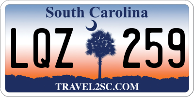 SC license plate LQZ259