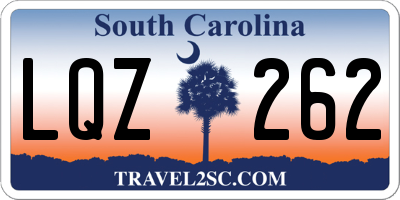 SC license plate LQZ262