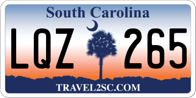SC license plate LQZ265