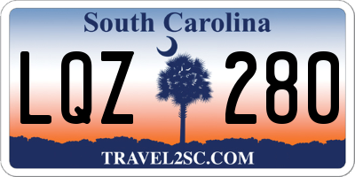 SC license plate LQZ280