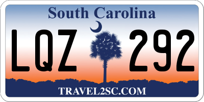 SC license plate LQZ292