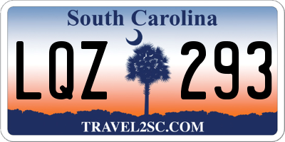 SC license plate LQZ293