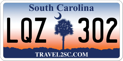SC license plate LQZ302