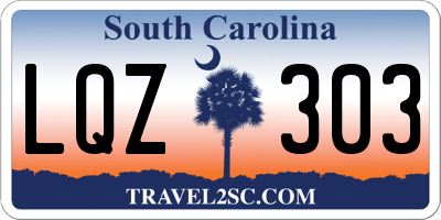 SC license plate LQZ303