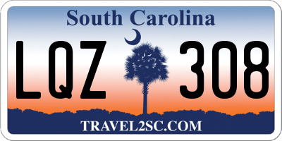 SC license plate LQZ308