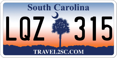SC license plate LQZ315