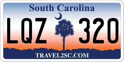SC license plate LQZ320