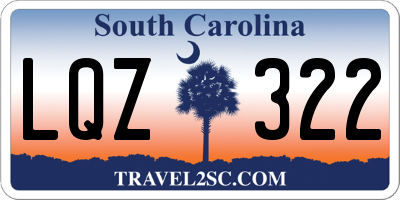 SC license plate LQZ322