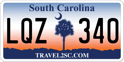 SC license plate LQZ340