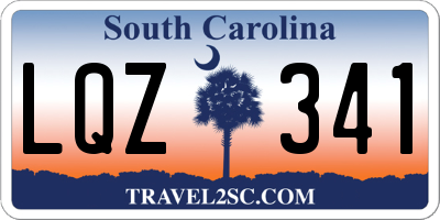 SC license plate LQZ341