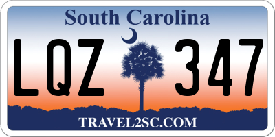 SC license plate LQZ347