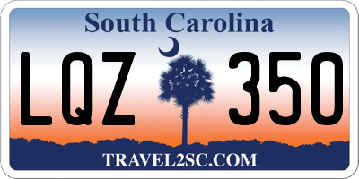 SC license plate LQZ350