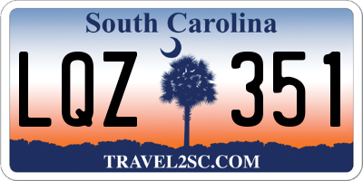 SC license plate LQZ351