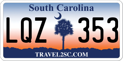 SC license plate LQZ353