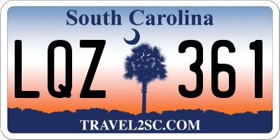 SC license plate LQZ361