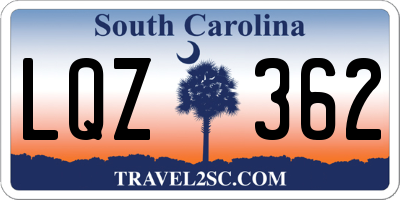 SC license plate LQZ362