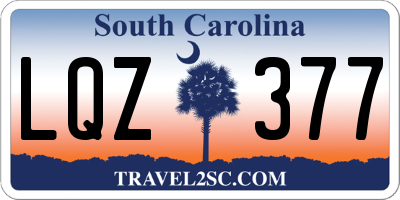 SC license plate LQZ377