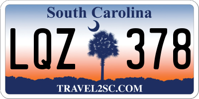 SC license plate LQZ378