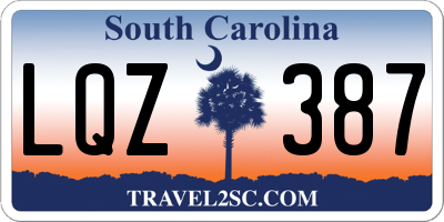 SC license plate LQZ387