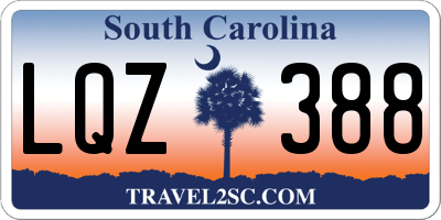 SC license plate LQZ388