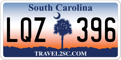 SC license plate LQZ396