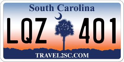 SC license plate LQZ401