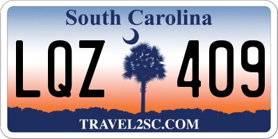 SC license plate LQZ409
