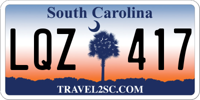 SC license plate LQZ417